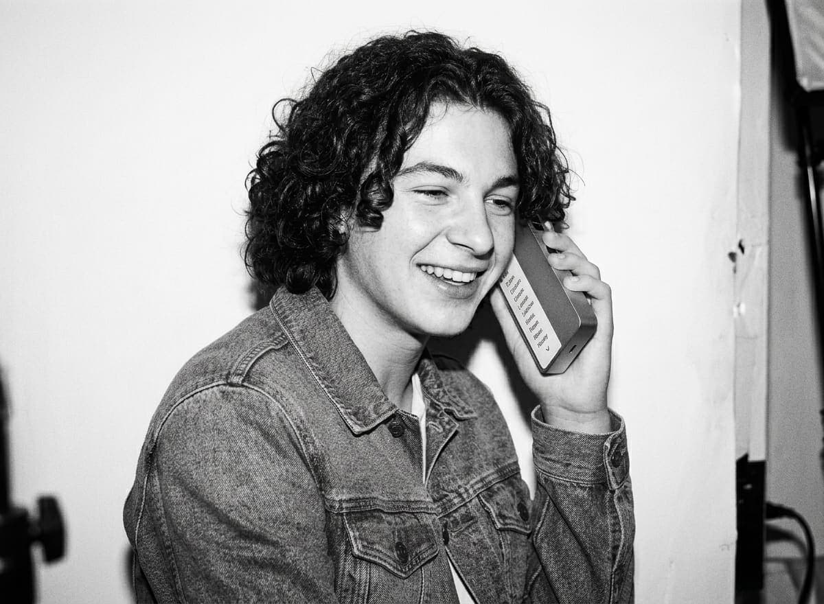 Teen laughing on a LOUP call